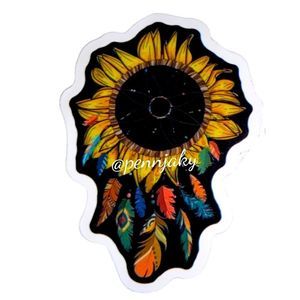 🍂🌻2 for $9 or 4 for $15🌻 Yellow Sunflower 🌻 Dream Catcher decal
